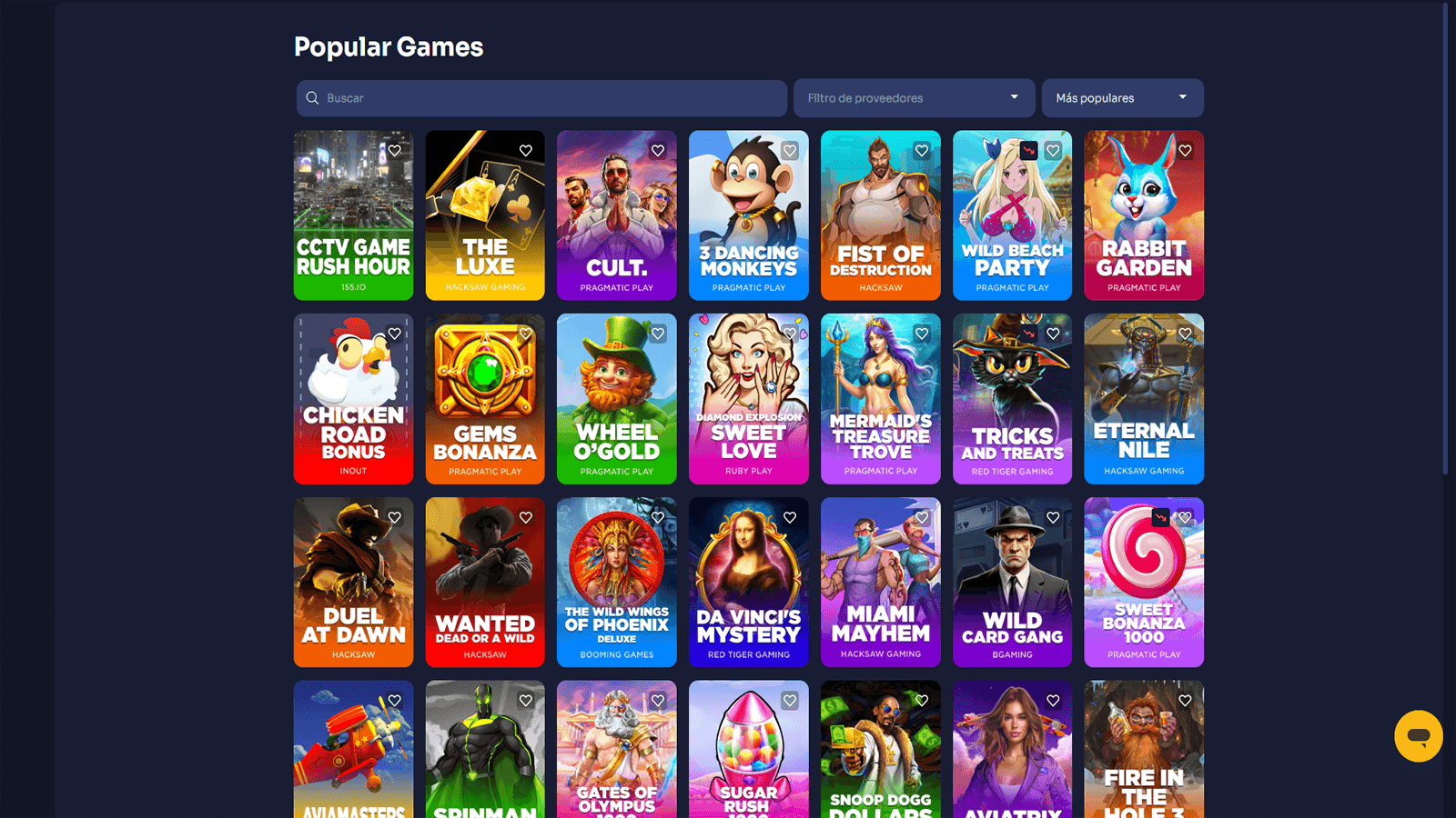 Juegos populares de Reybets Casino en Perú