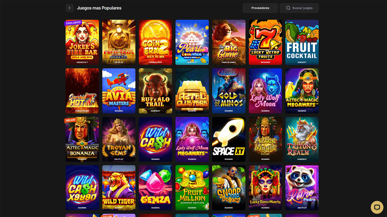 Juegos populares del casino W88 en Perú