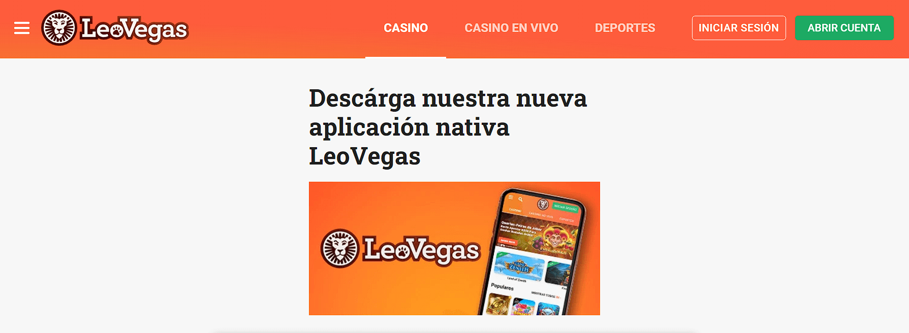Leo Vegas Casino movil