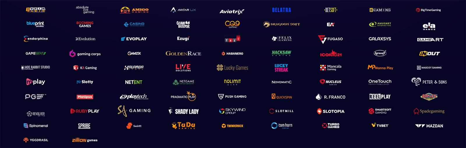 Proveedores de juegos en Magico Casino en Perú