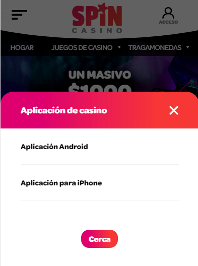 Spin Casino Descargar App